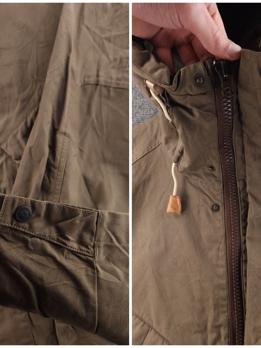 FJALLRAVEN No. 68 Jacket XL Hooded Green Full Zip G-1000 Pockets Outdoors Men - Picture 9 of 16